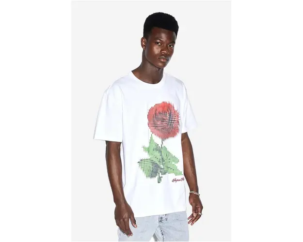 KSUBI tricou din bumbac culoarea alb, cu imprimeu MSP23TE015-WHITE