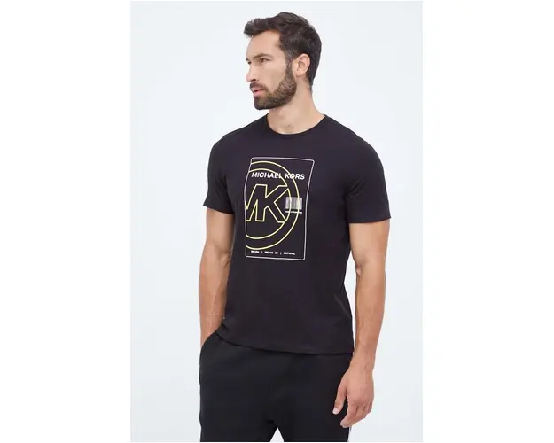 Michael Kors tricou lounge din bumbac culoarea negru, cu imprimeu