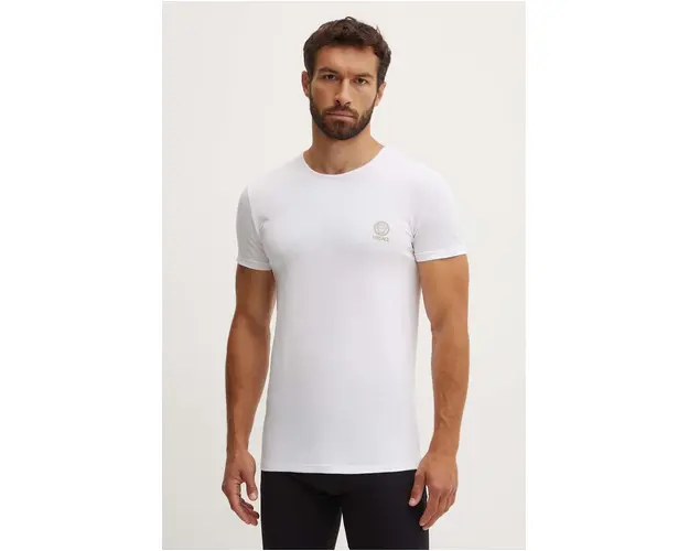Versace tricou 2-pack barbati, culoarea alb, cu imprimeu, AU10193 1A10011