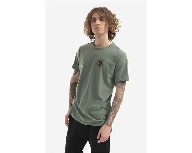 Fjallraven tricou culoarea verde, cu imprimeu F87313.614-614
