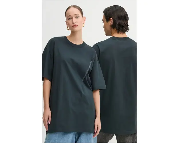 Y/Project tricou din bumbac EVERGREEN PINCHED LOGO T-SHIRT culoarea negru, cu imprimeu, 204TS001