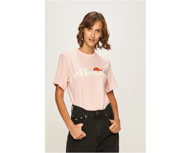 Ellesse tricou din bumbac culoarea roz SGS03237-White