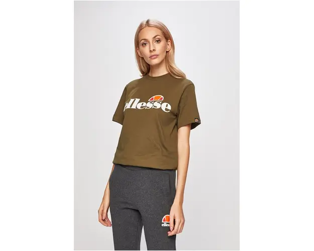 Ellesse tricou din bumbac culoarea verde SGS03237-White