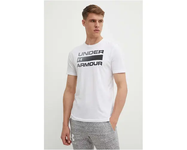 Under Armour tricou de antrenament Team Issue Wordmark culoarea alb, cu imprimeu, 1329582
