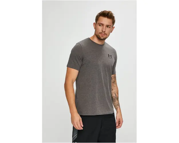 Under Armour tricou barbati, culoarea gri, cu imprimeu, 1326799