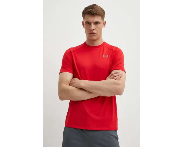 Under Armour tricou de antrenament Tech 2.0 culoarea rosu, neted 1326413-191