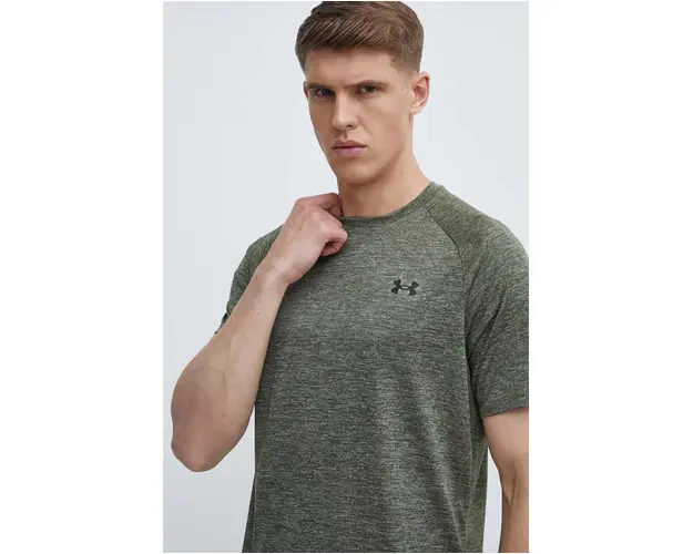 Under Armour tricou de antrenament culoarea verde, neted, 1326413