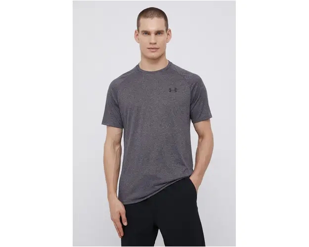 Under Armour tricou de antrenament Tech 2.0 culoarea gri, neted 1326413-191