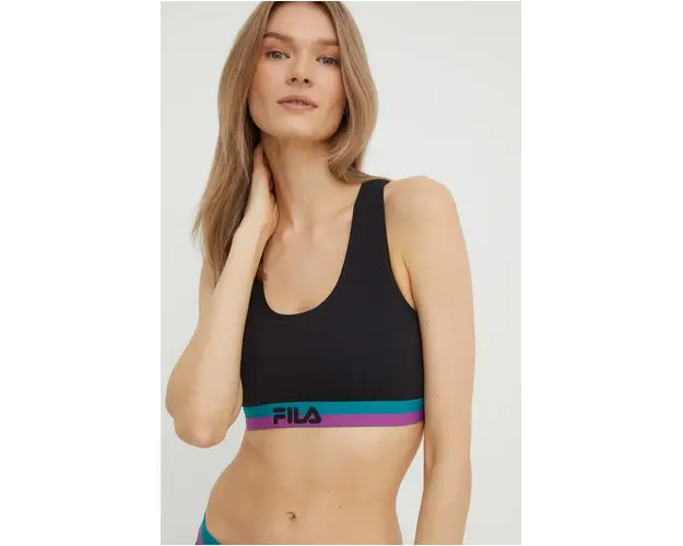 Fila sutien sport culoarea gri, neted