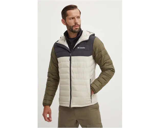 Columbia geaca sport Powder Lite Hooded Jkt culoarea verde, de iarna 1693931