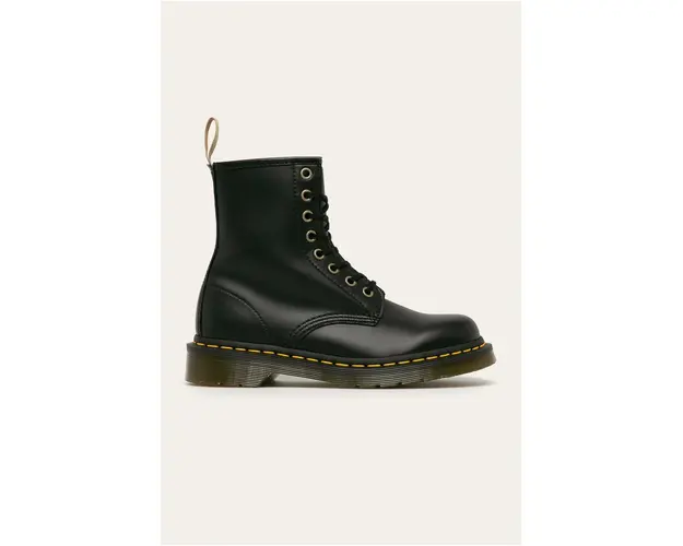 Dr. Martens bocanci Vegan 1460 femei, culoarea negru, cu toc plat