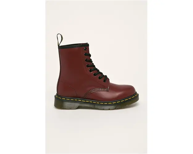 Dr. Martens bocanci de piele 1460 culoarea bordo, cu platforma 11822600