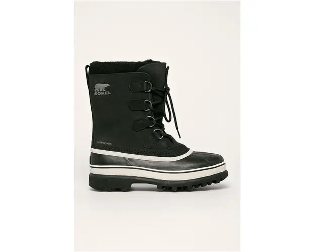 Sorel cizme de iarna CARIBOU barbati, culoarea negru, izolat 1002871016