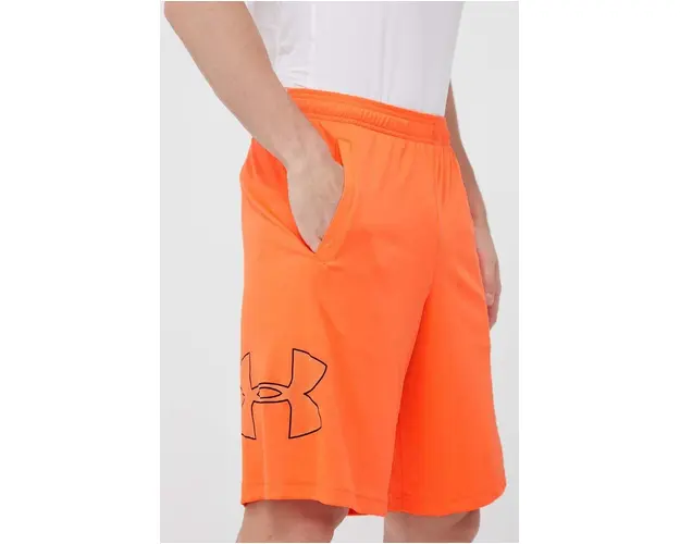 Under Armour pantaloni scurti de antrenament culoarea portocaliu, 1306443