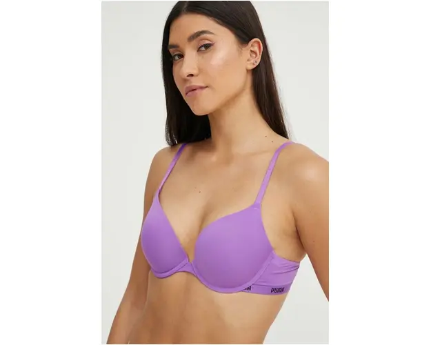 Puma sutien culoarea violet, neted, 907864