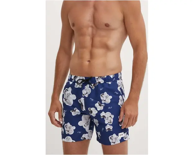 Karl Lagerfeld pantaloni scurti de baie culoarea alb