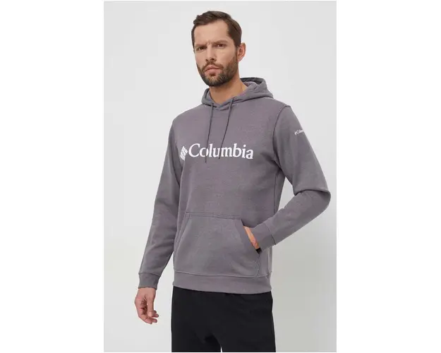 Columbia bluza CSC Basic Logo barbati, culoarea rosu, cu gluga, cu imprimeu 1681664