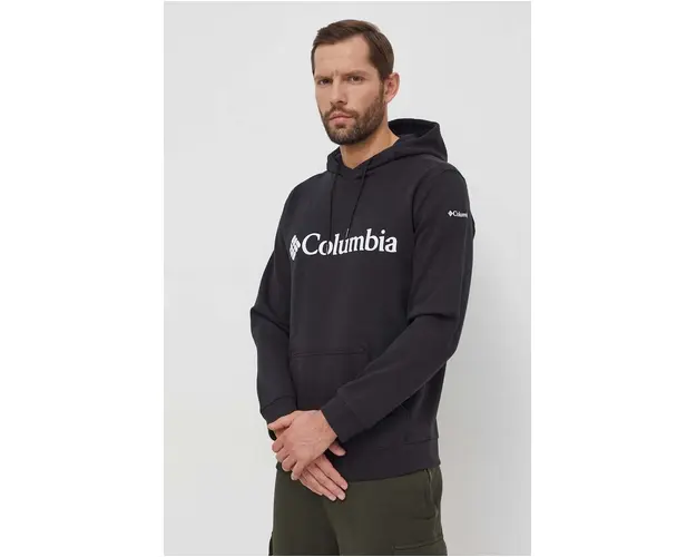 Columbia bluza CSC Basic Logo barbati, culoarea rosu, cu gluga, cu imprimeu 1681664