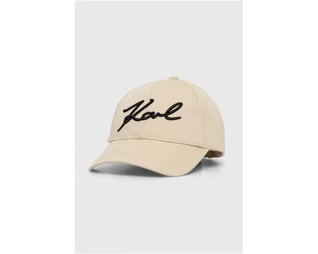 Karl Lagerfeld sapca de baseball din bumbac culoarea negru, cu imprimeu