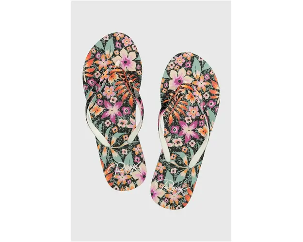 Roxy slapi femei, culoarea albastru marin, cu toc plat