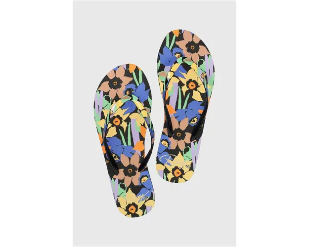 Roxy slapi Femei, culoarea negru, cu toc plat