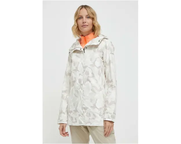 Columbia geaca de ploaie Columbia Splash A Little II Jacket femei, culoarea alb, de tranzitie 1771064