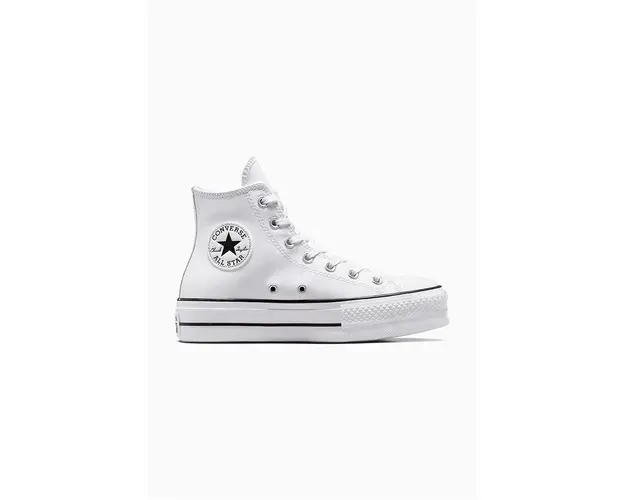 Converse tenisi de piele femei, culoarea alb