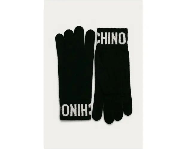 Moschino manusi de lana culoarea negru