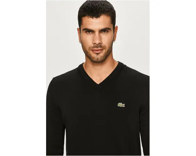 Lacoste pulover barbati, culoarea negru