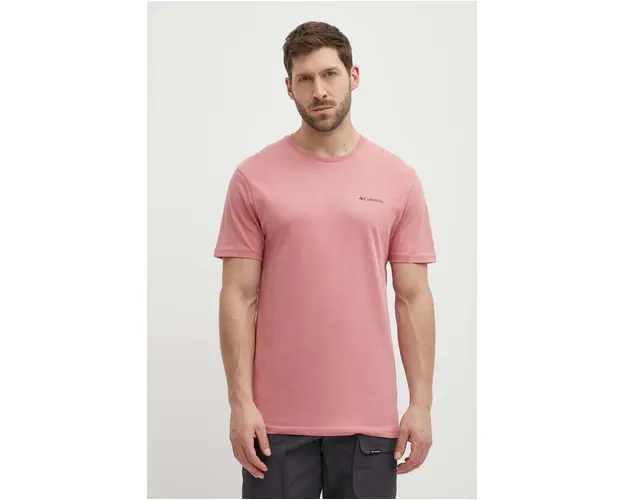 Columbia tricou din bumbac North Cascades culoarea roz, cu imprimeu 1834041