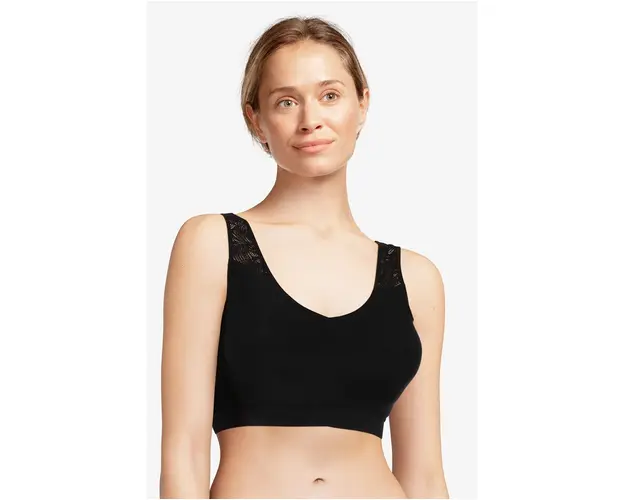 Chantelle Sutien culoarea negru, dantela, material neted