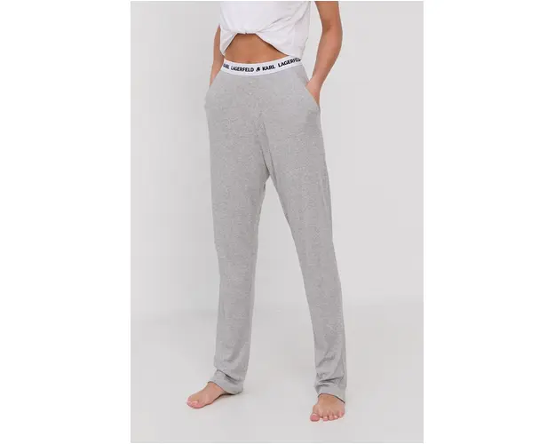 Karl Lagerfeld Pantaloni de pijama femei, culoarea gri