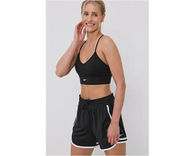 Reebok Sutien sport GR9473 culoarea negru, material neted