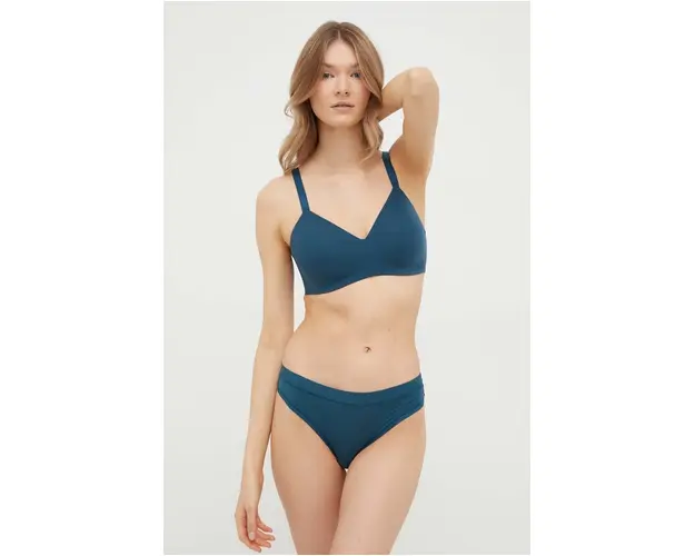 Dkny sutien culoarea turcoaz, neted