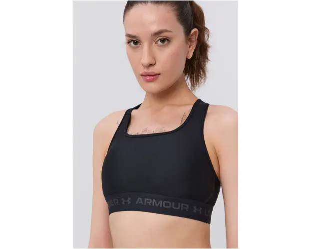 Under Armour sutien sport Crossback 1361034 culoarea negru, neted 1361034-001