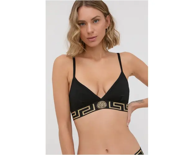 Versace Sutien culoarea negru, material uni