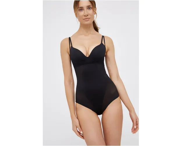 Women'secret Body modelator culoarea negru, material neted