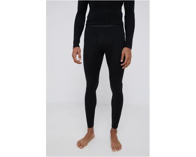 Icebreaker Lenjerie de corp functionala din lana culoarea negru