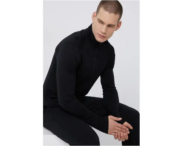 Icebreaker Longsleeve din lana culoarea negru