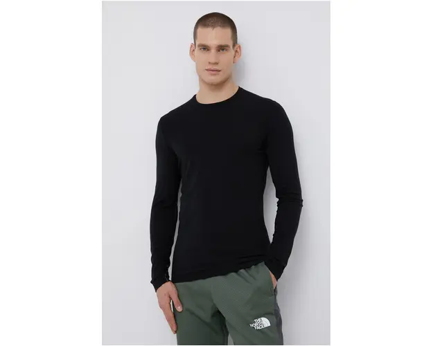 Icebreaker Lenjerie de corp functionala din lana culoarea negru