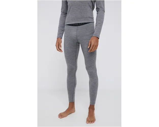 Icebreaker Lenjerie de corp functionala din lana culoarea gri