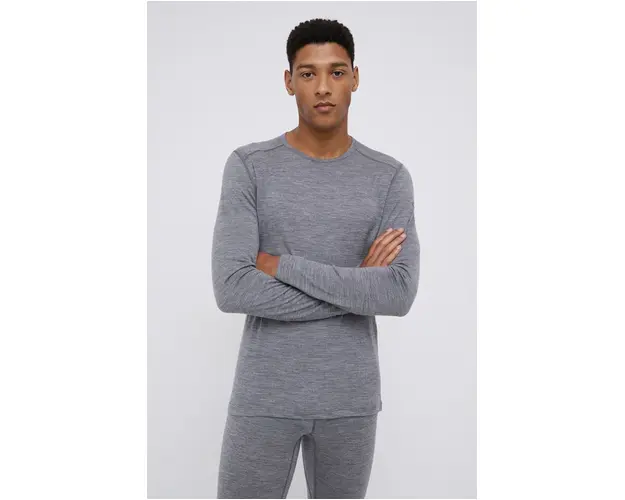 Icebreaker Lenjerie de corp functionala din lana culoarea gri