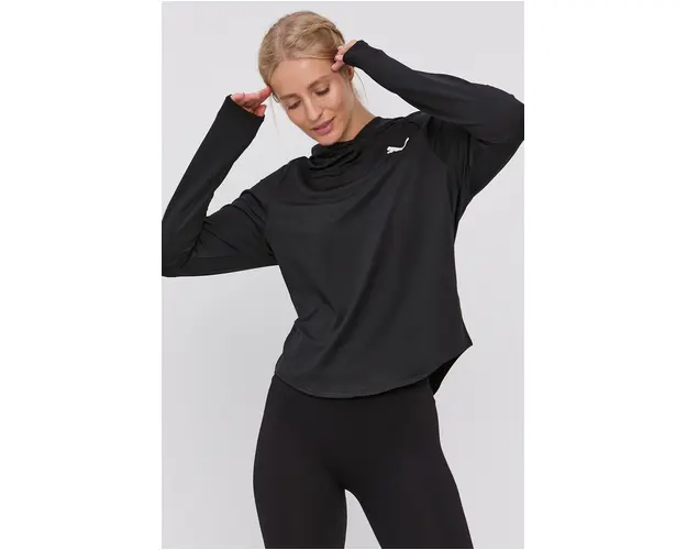 Puma bluza 586858 femei, culoarea negru, material uni 586858