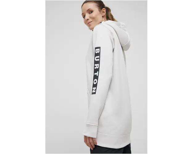 Burton bluza femei, culoarea gri, cu imprimeu