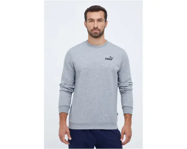 Puma bluza barbati, culoarea gri, neted