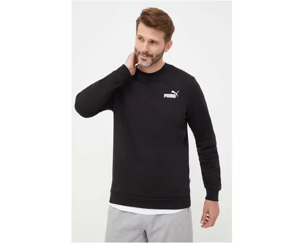 Puma bluza barbati, culoarea negru, neted