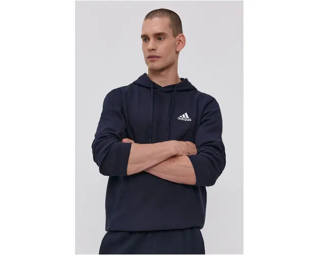 Adidas Bluza H12216 barbati, culoarea albastru marin, material neted
