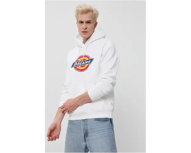 Dickies bluza barbati, culoarea alb, cu imprimeu DK0A4XCBWHX-WHITE