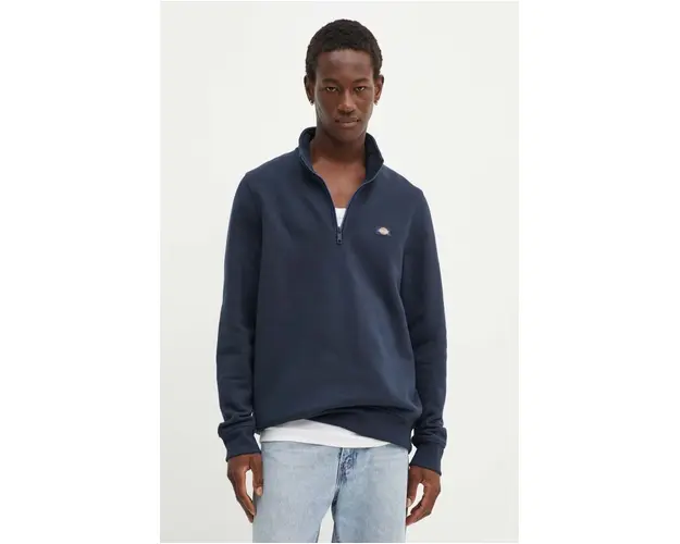 Dickies bluza barbati, culoarea albastru marin, neted