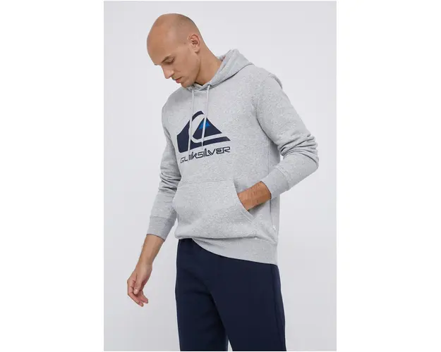 Quiksilver Bluza barbati, culoarea gri, cu imprimeu